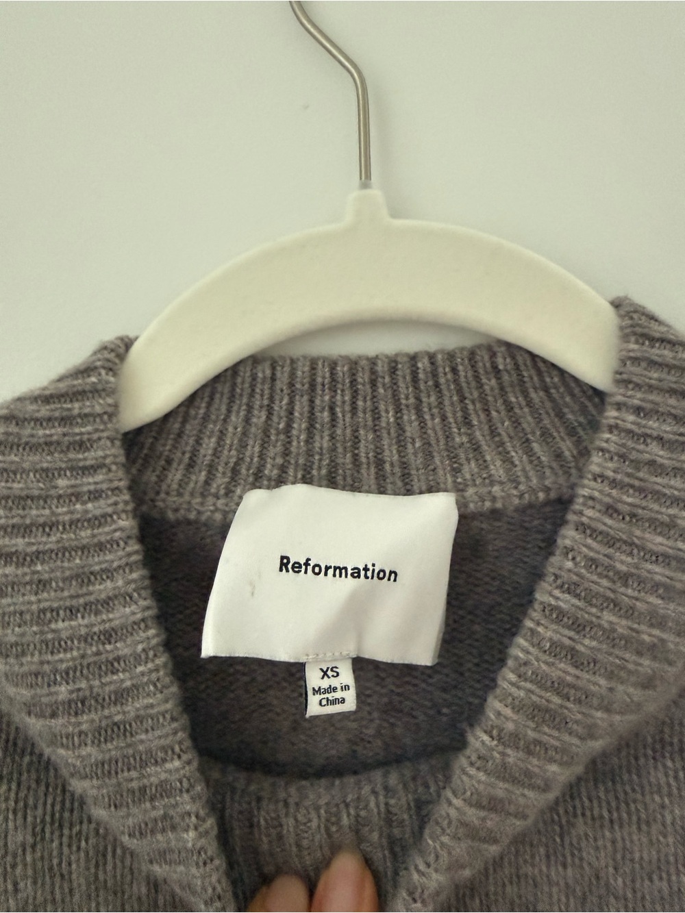 Reformation Calloway Sweater in Dormouse - Picture 2 of 3